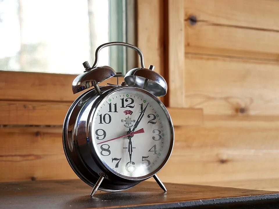 Classic mechanical alarm clock.