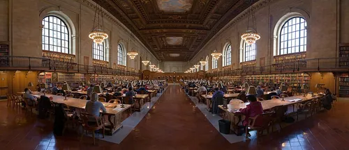 A panorama of a research room taken at the New York Public Library with a Canon 5D and 24-105mm f/4L IS.